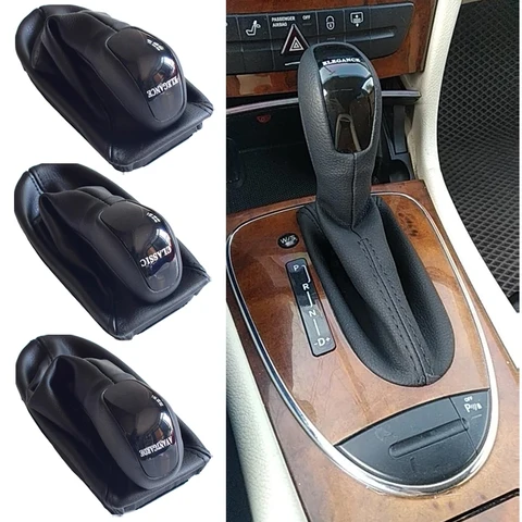 Mercedes Benz W211 Автоматическая Ручка Переключения Передач Кожаный ABS Черный Ручной Рычаг Управления Ко