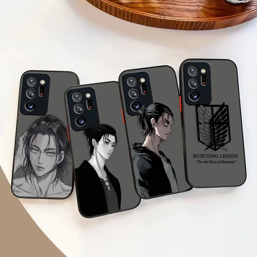 

Anime A-Attack O-On T-Titan E-Eren Matte Case for Samsung Galaxy NOTE 20 10 9 8 A13 A12 A10 A11 A04E A04 A03S A02S 5G Plus Case