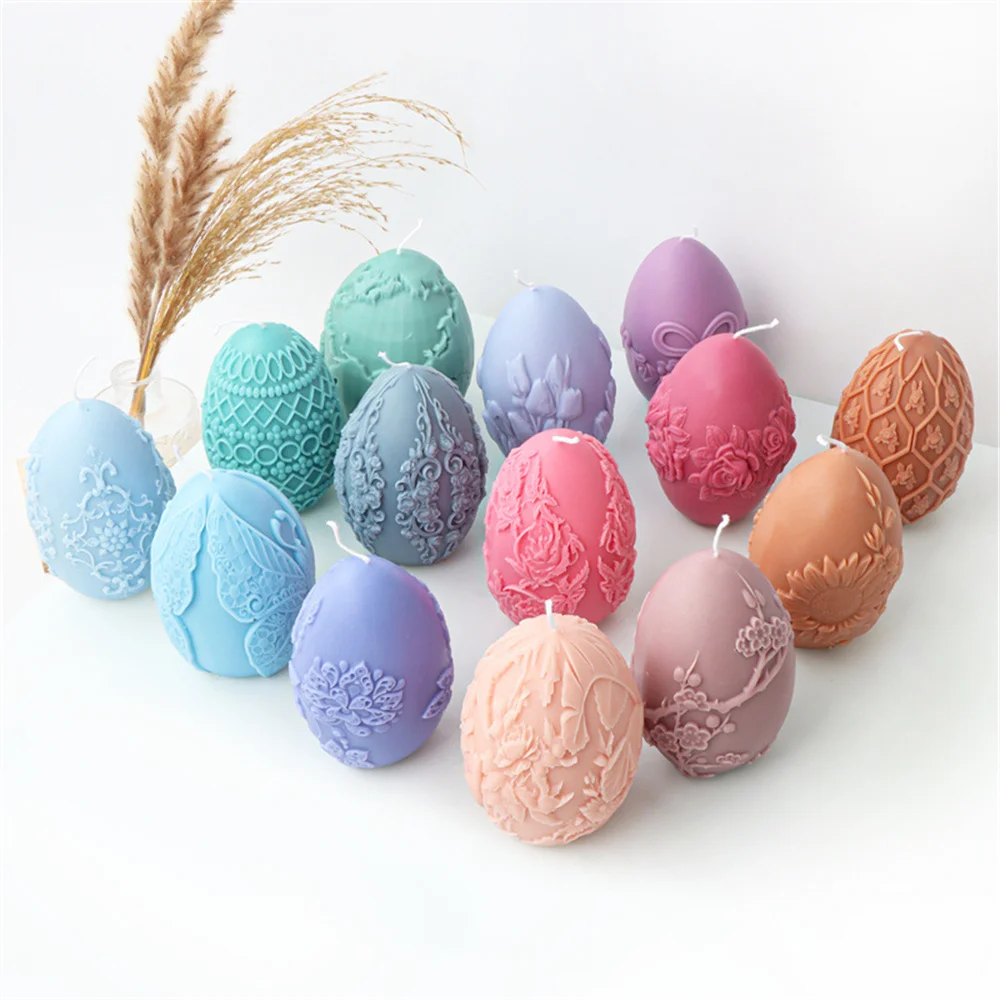 

Easter Egg Silicone Candle Mold Rose Tulip Embossed Floral Chocolate Soap Plaster Resin Tool Diy Home Decor Ornament Craft 2023