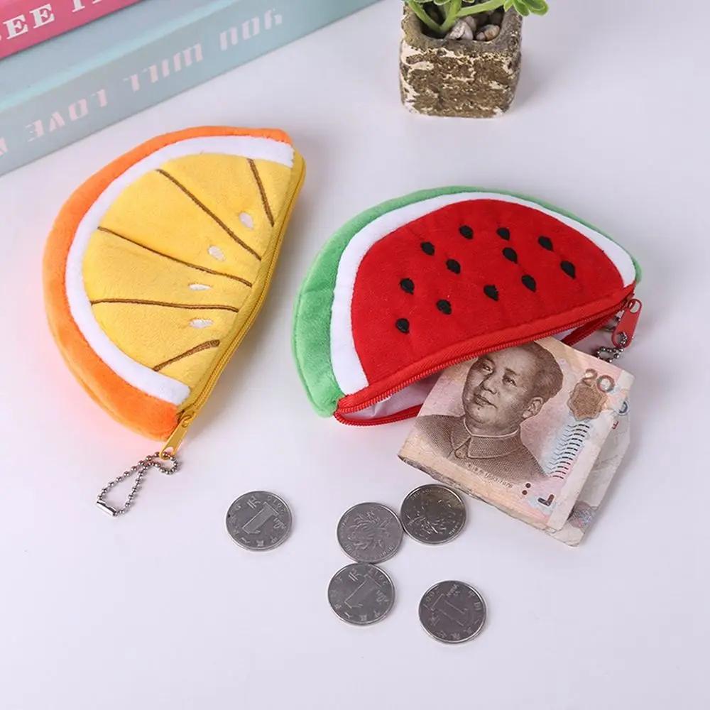 

Portable Casual Storage Case Cartoon Card Bag Student Bag Keychain Bag Flush Wallet Storage Bag Fruit Coin Purse