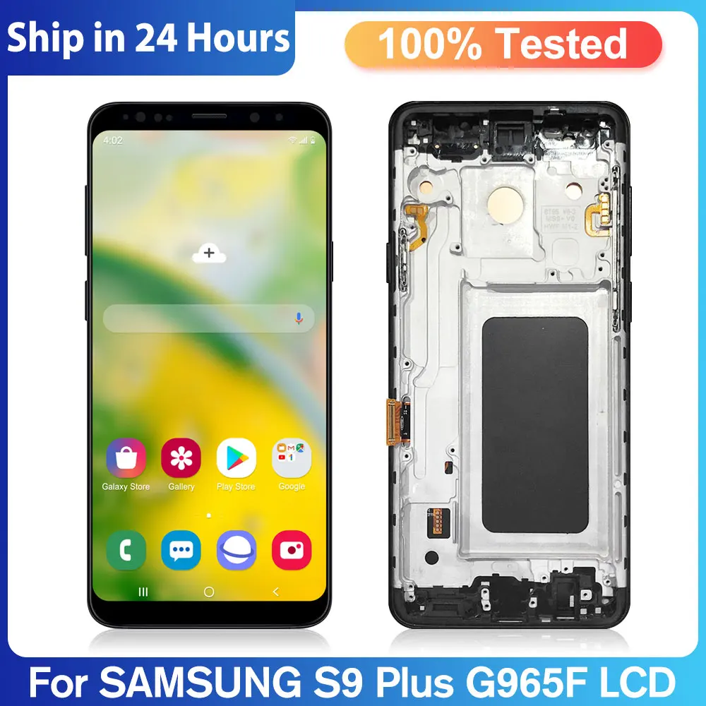 100% Tested TFT For Samsung S9 Plus LCD Display  LCD Touch Screen Digitizer Assembly Replacement For Galaxy S9Plus S9+G965F LCD
