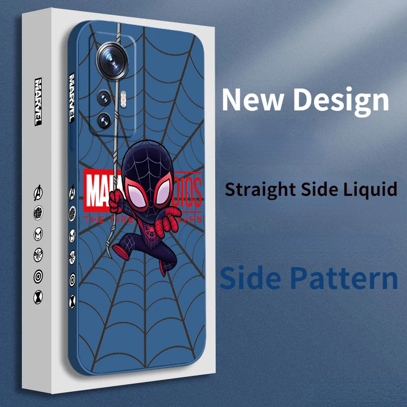 

Marvel Super hero Cool For Xiaomi Mi 13 12T 11i 11X 10S 10 Pro Lite Liquid Left Rope Phone Case
