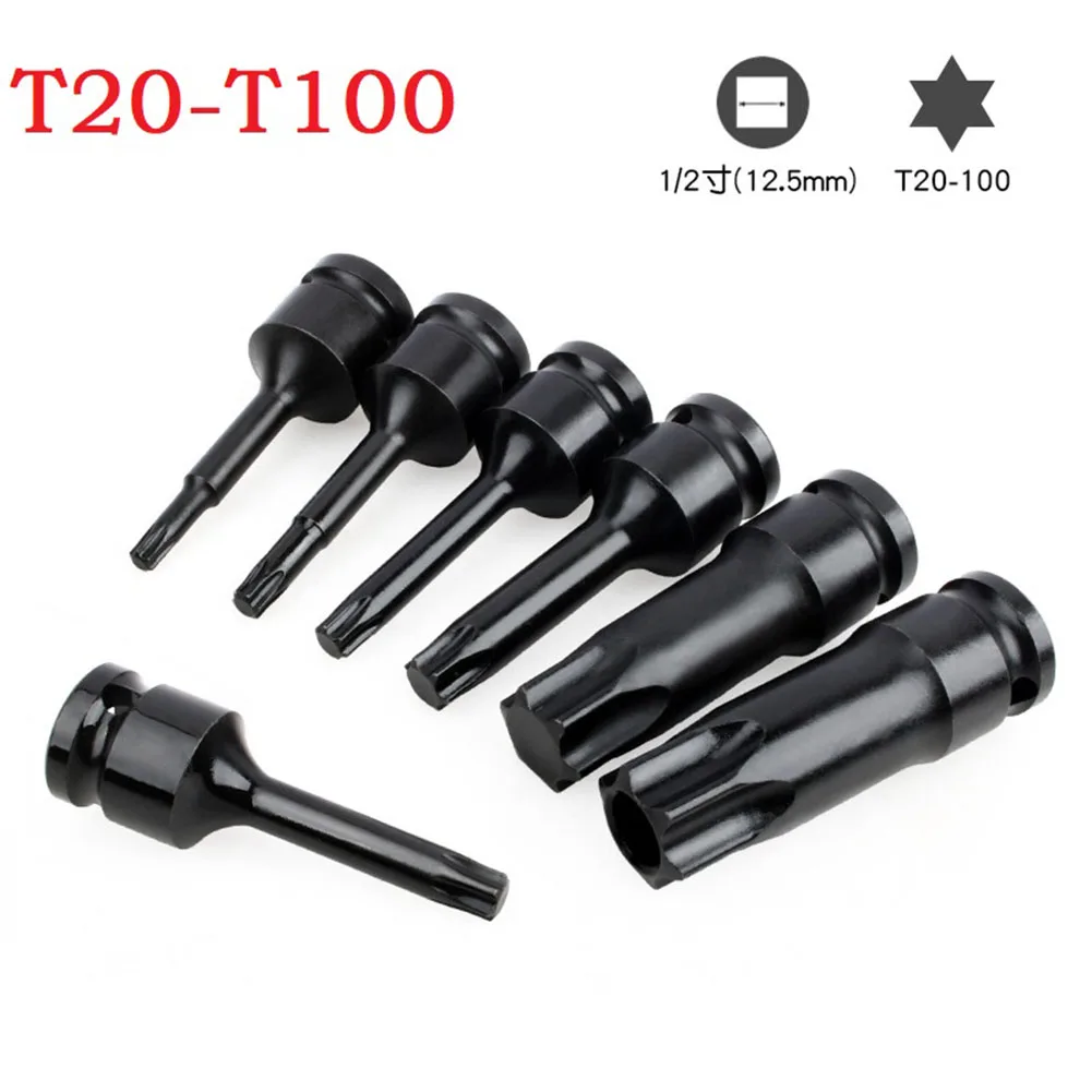 1pcs Torx Screwdriver Bits With Hole T20-T100 1/2 Inch Hex Shank Electric Screw Driver Star Bit Impact Drive Socket Adapter Head - купить по выгодной цене - избранное