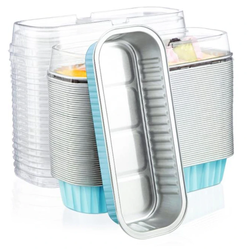 

Aluminum Foil Bread Frying Pan,50Pcs Disposable Mini Bread Pan With Lid,Small Bread Tin,Baking Cup,Dessert Pan Container
