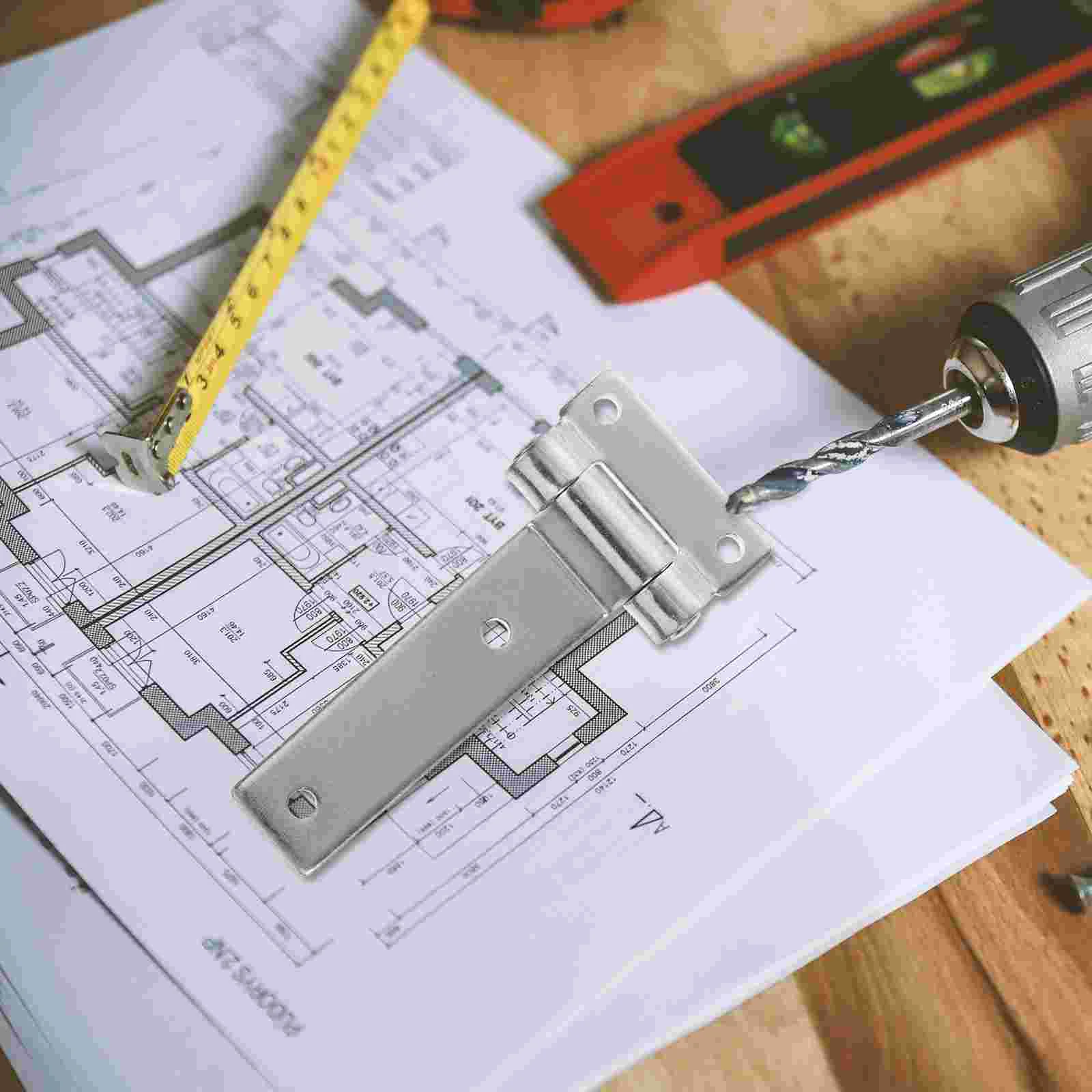 2 Pcs Heavy Hinge Damping Hinges Cabinet Door Industrial Bearing Gate for Wooden Fences Duty Galvanized Steel