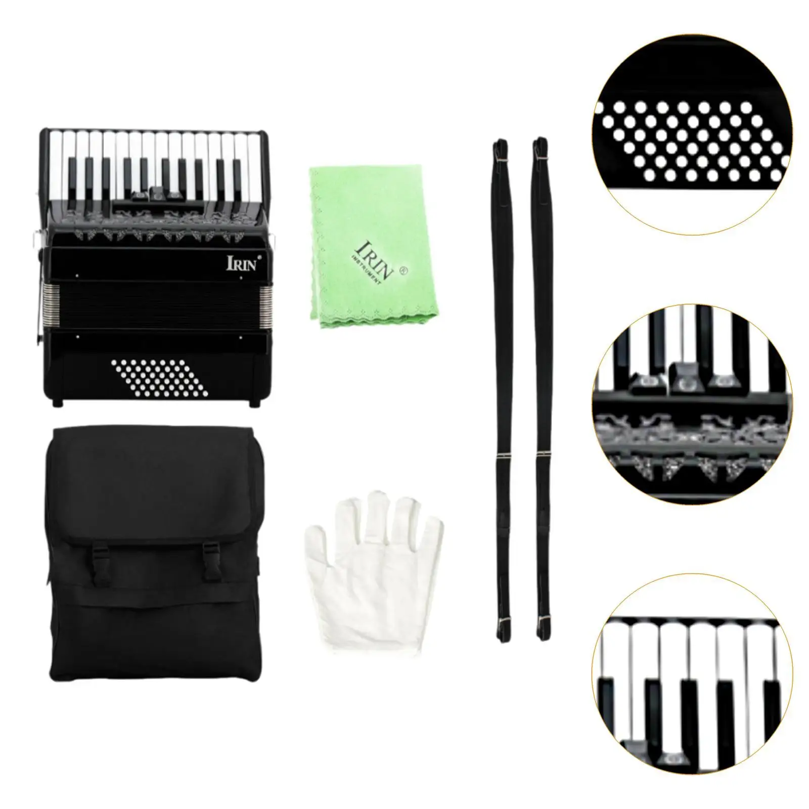 Акордеон 26 клавиш 48 басовых фортепиано музыкальный инструмент образовательный с