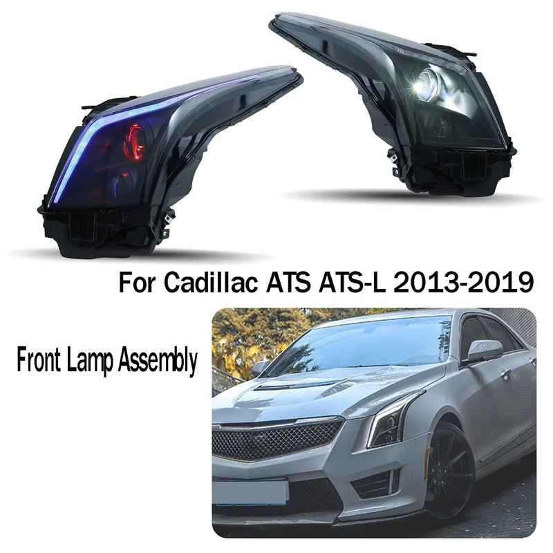 

Car Front Lamp Assembly LED Headlights Daytime Running Lights for Cadillac ATS ATS-L 2013-2019