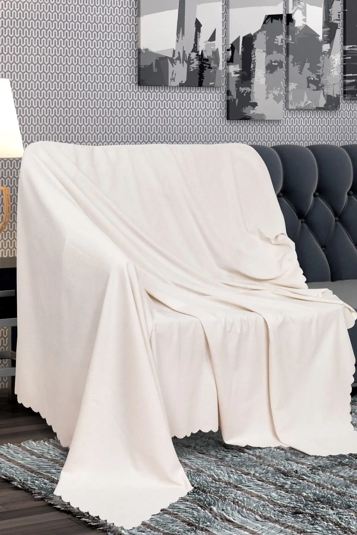 

Vanilla Non-Slip Cover 175X215 Cm Shawl Sofa Sofa Bed Cotton-Polyester 180 x Beige 220 Living Textiles Home & Furniture