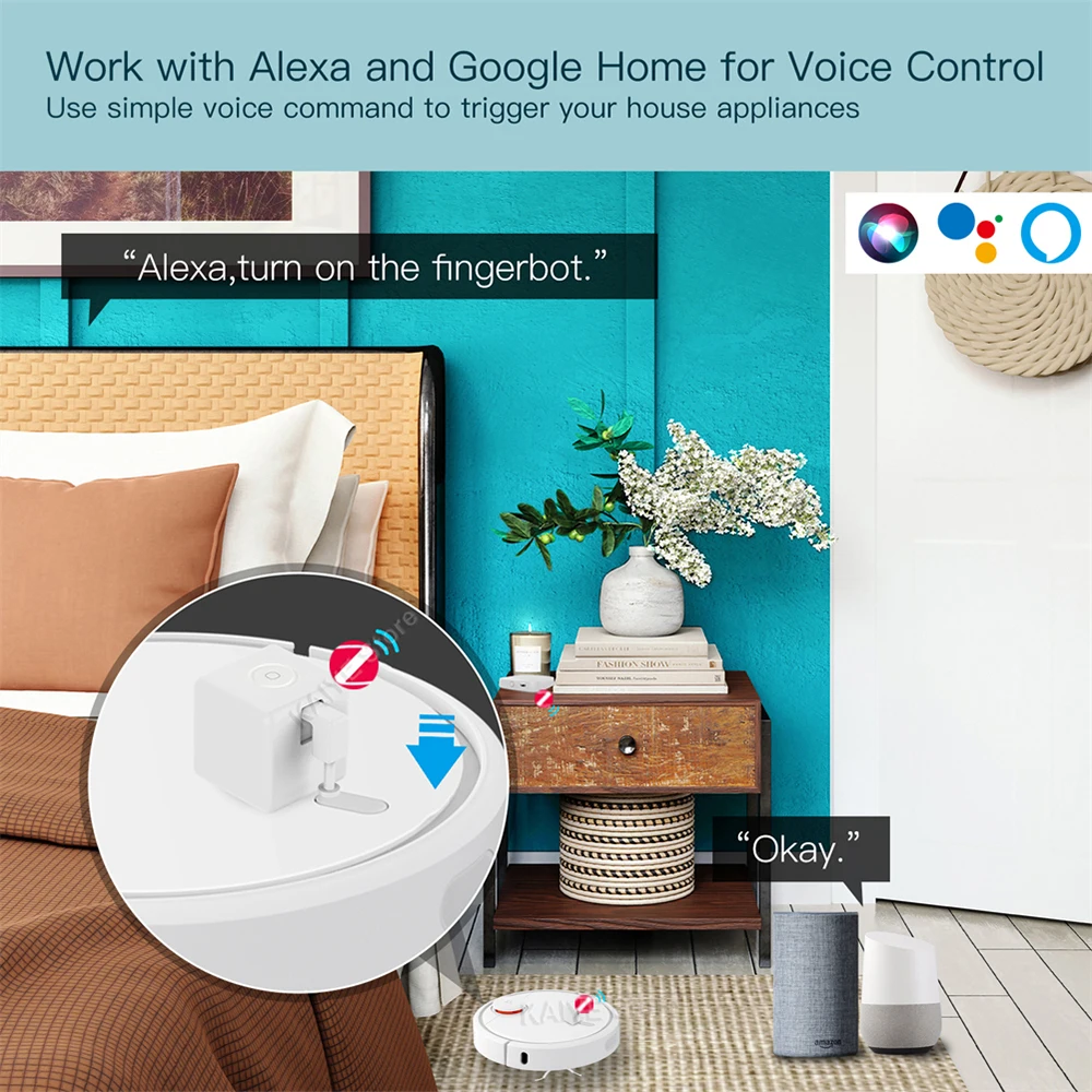 Tuya Zigbee Fingerbot Plus Smart Fingerbot Switch Button Pusher Smart Life Timer Voice Control Works with Alexa Google Assistant images - 2