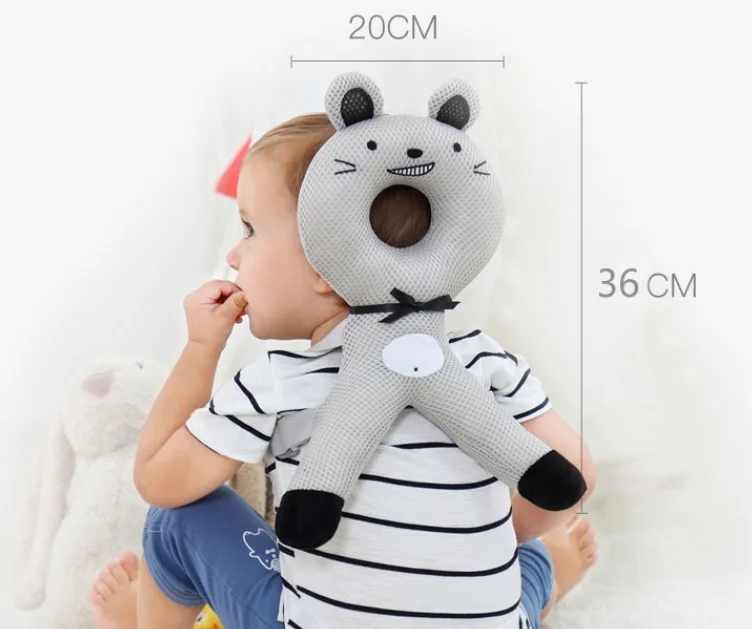 Детская безопасная подушка для головы детская Противоударная новинка 2024 серая