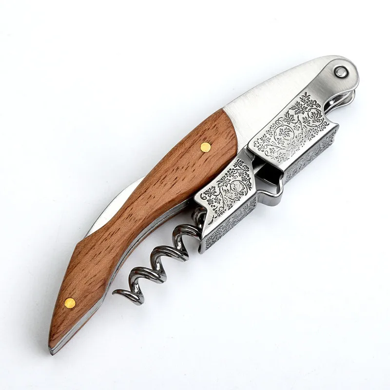 

High Quality Multi-Function Opener Professional Waiters Corkscrew PU Bag Bottle Foil Cutter Gift For Wine Lovers Kitchen Tool