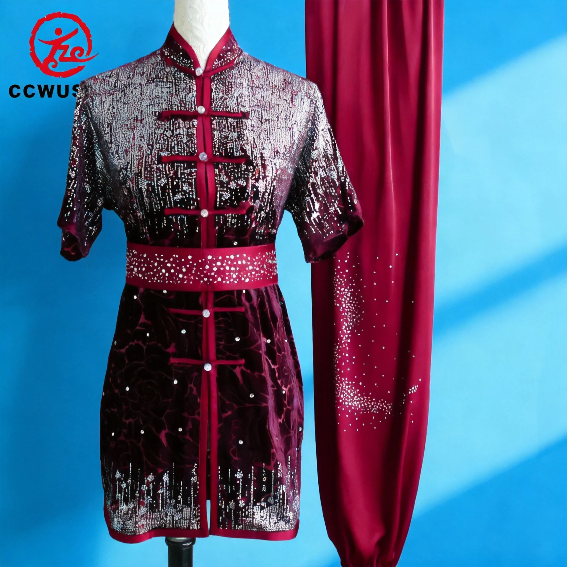 Фото Китайские костюмы для кунг-фу, одежда для ушу, униформа для чанцюань, одежда для соревнований по боевым искусствам, вышитая одежда для кунг-фу таолу, CCWUSHU №1