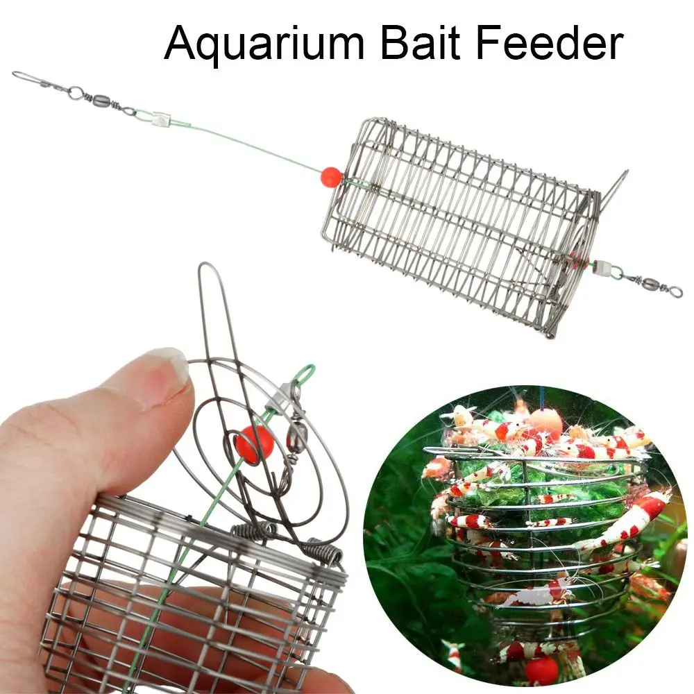 

Stainless Steel Shrimp Catch Holder Trap Basket Fishing Bait Cage Food Feeding Fishing Lure Trap Aquarium Bait Feeder