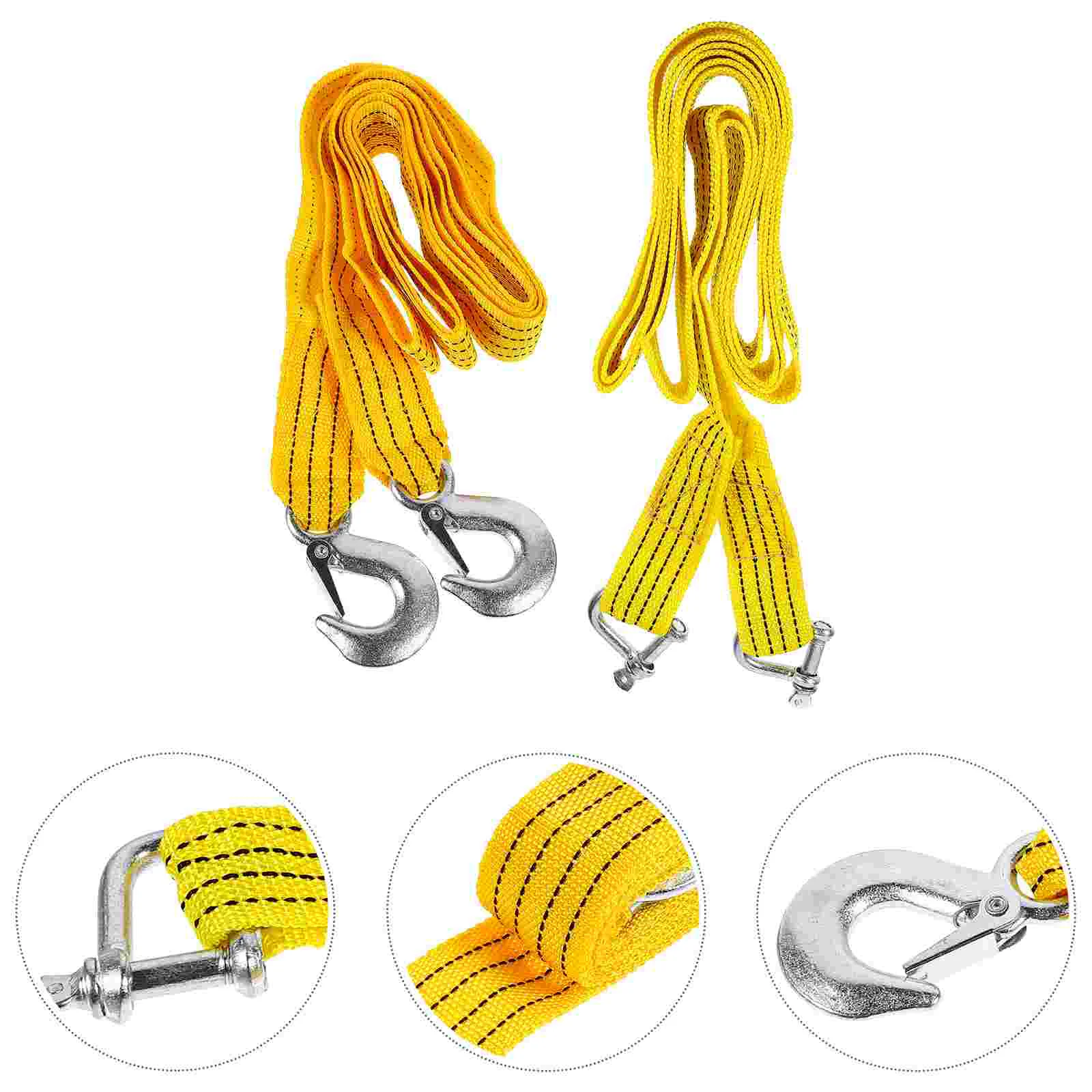 

2pcs Nylon Professional Emergency Rope Trailer Rope Tow Rope for Vehicle