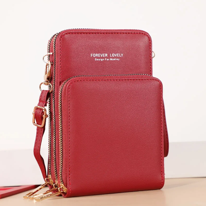 

Mini Crossbody Shoulder Bags Women Multi-functional Touchable Cell Phone Pocket Card Purse Ladies Small Bag Female Messenger Bag
