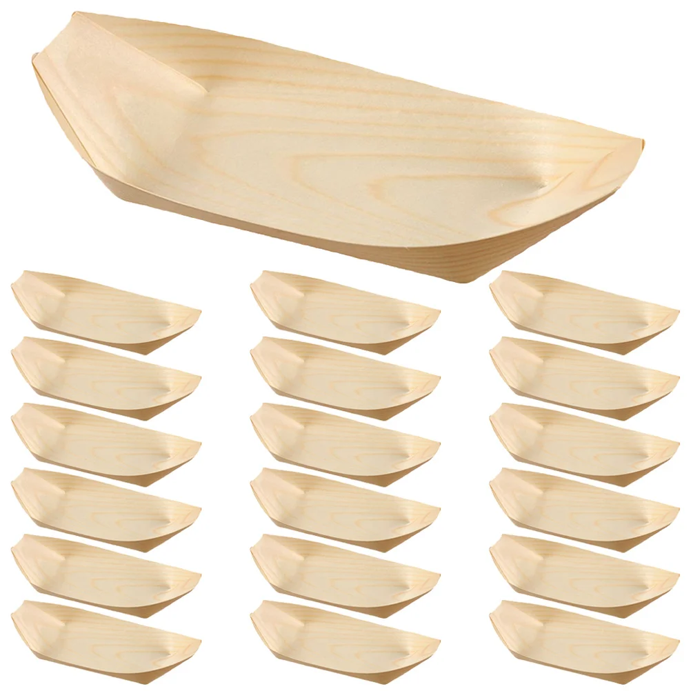 

200Pcs Multi-function Compact Boat Sushi Accessory Sushi Plate Sushi Dish for Dinner