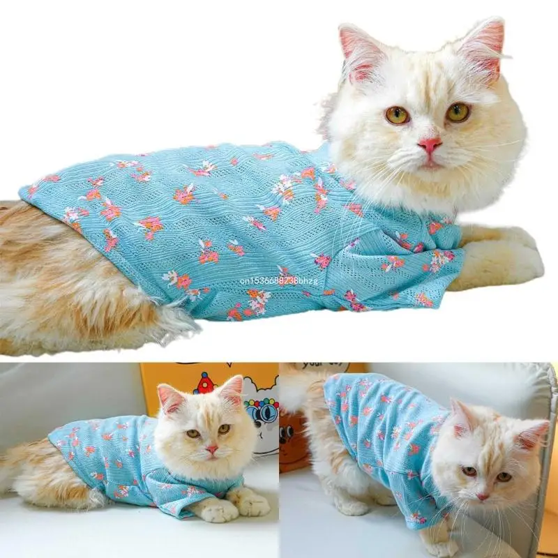 

Floralpattern Pullover T-shirt for Small Medium Large Dogs for Outdoor Use Hoodie Comfortable Clothing Dropship