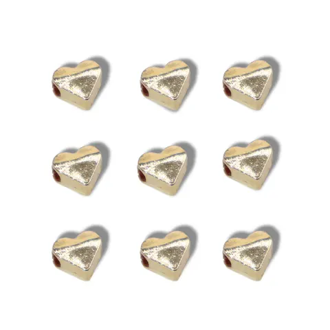 Бусины сердцевидные цинковые 30 шт.