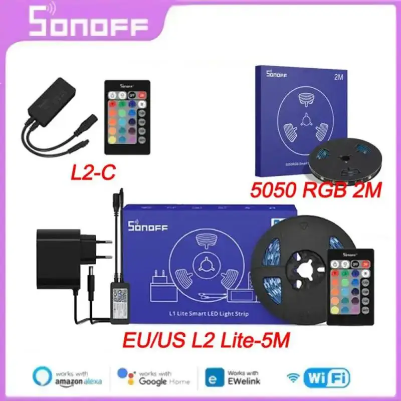 SONOFF L2/L2 Lite WIFI Умная светодиодная лента США/ЕС Гибкая RGB-лента с регулируемой