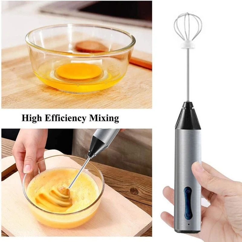 

Electric Handheld Milk Frother Blender With USB Charger Bubble Maker Whisk Mixer For Coffee Cappuccino
