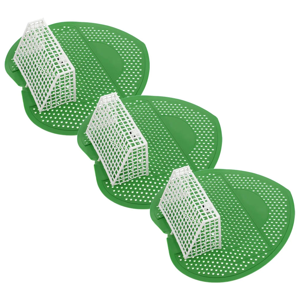 

3 Pcs Football Urinal Filter Screen Deodorizer Splash Proof Scented Screens Bathroom Mat Mats Man