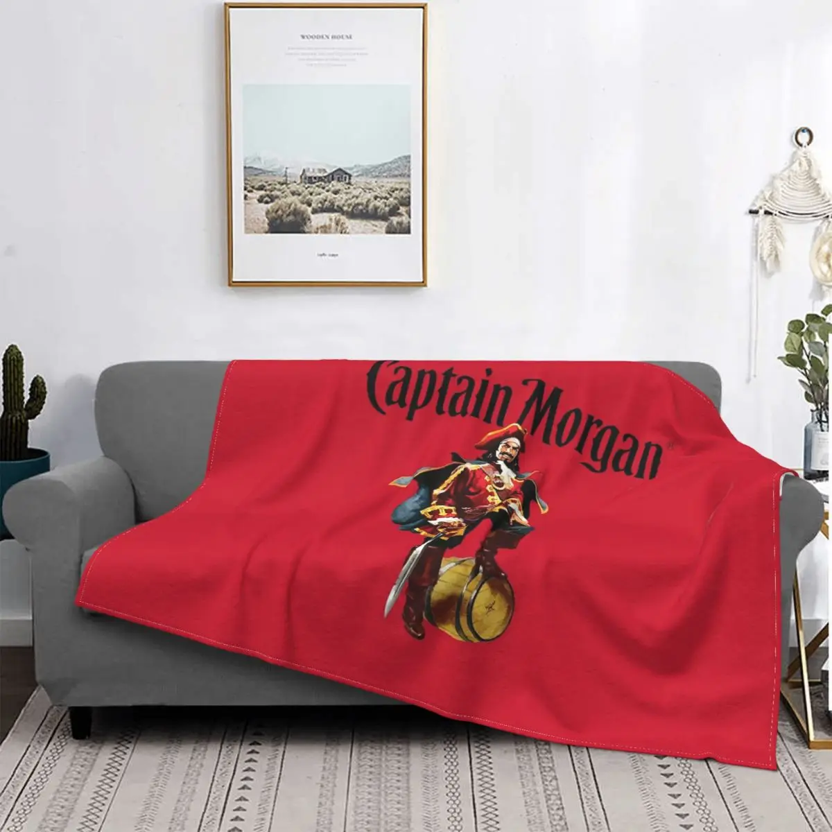 

ICaptain Morgan Blankets Fleece Winter Breathable Soft Throw Blankets for Home Travel Bedding Throws