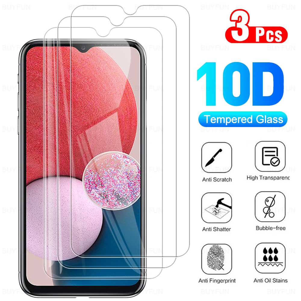 

3 шт. 10D полное покрытие закаленное стекло для Samsung Galaxy A13 5G A12 защита для экрана для Samsung Galaxy M12 защитная пленка стекло
