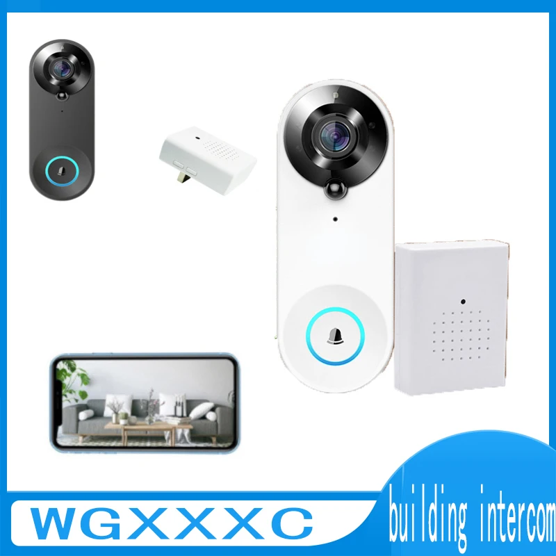 Visual Doorbell 1080P HD Cam Home Security Remote Visual Intercom Electronic Cat's Eye Low-power Intelligent Electronic Doorbell