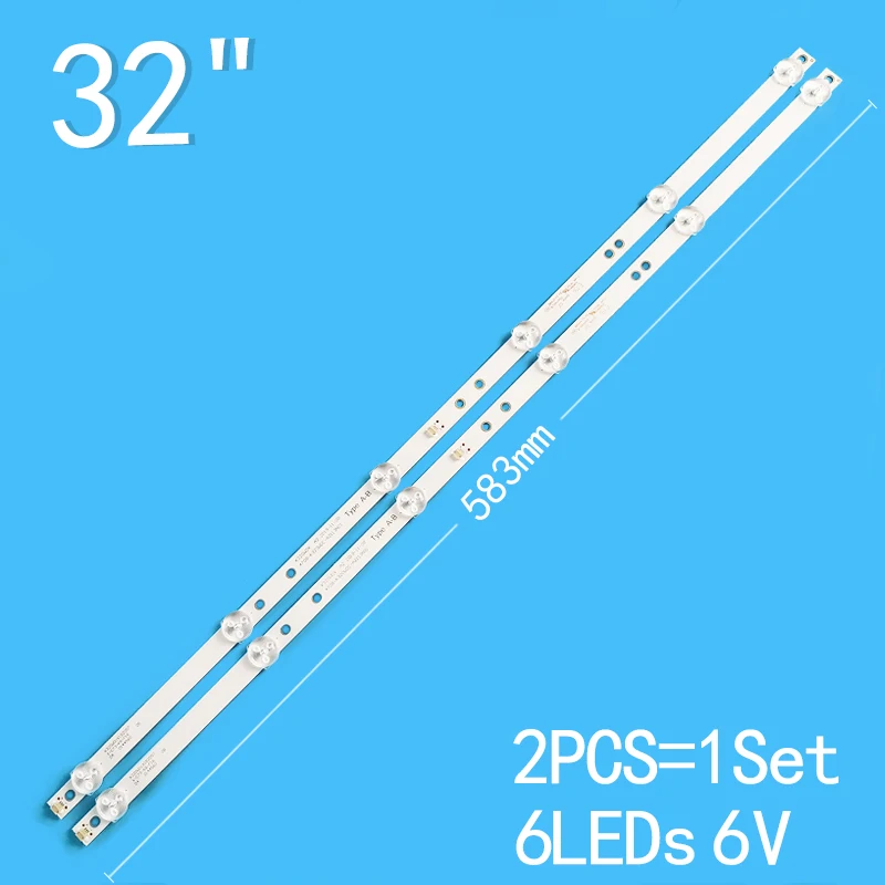 

583mm TV Lamps Kit LED Backlight Strips K320WDX A1 A2 4708-K320WD-A2113N01 A2113N11 A1113N11 LED Bars Type A B Bands Rulers