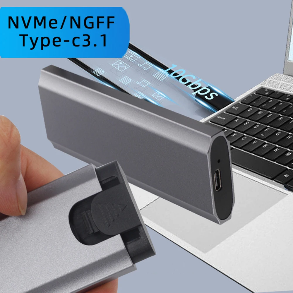 

M.2 To USB Type C 3.1 SSD Case 10Gbps NVME/NGFF Dual Protocol SSD Box M/B/(B+M) Key Supoort for WindowsmacOS/Android/HaemonyOS
