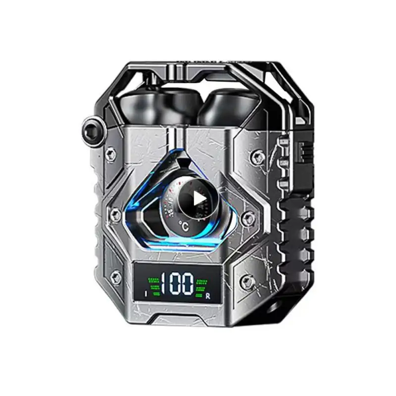 

Совместимая гарнитура с быстрой зарядкой, металлический корпус, наушники, игровая гарнитура, гарнитура, беспроводная гарнитура Mecha Wind 5,3