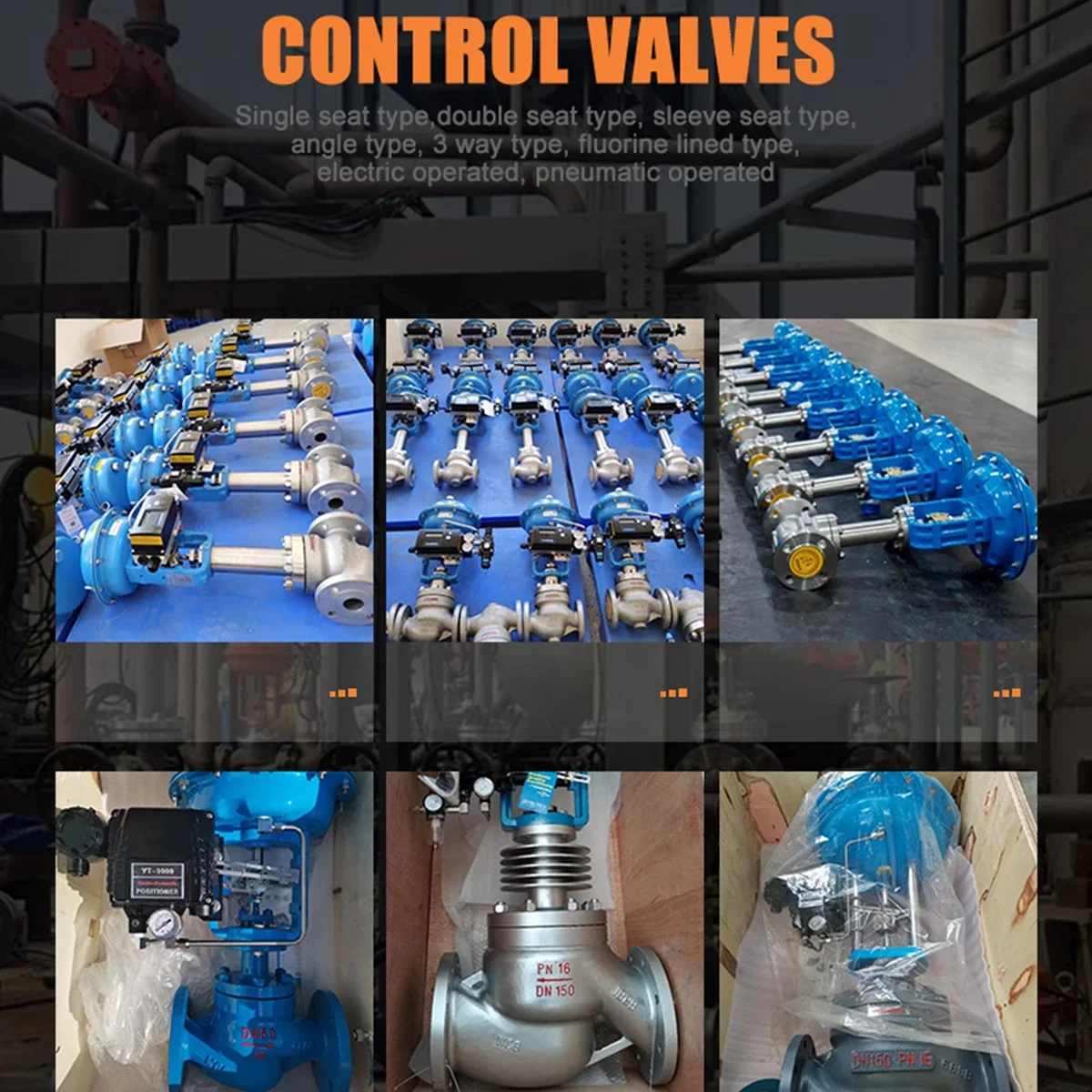 Сильфонный Пневматический Одноместный регулирующий клапан из углеродистой