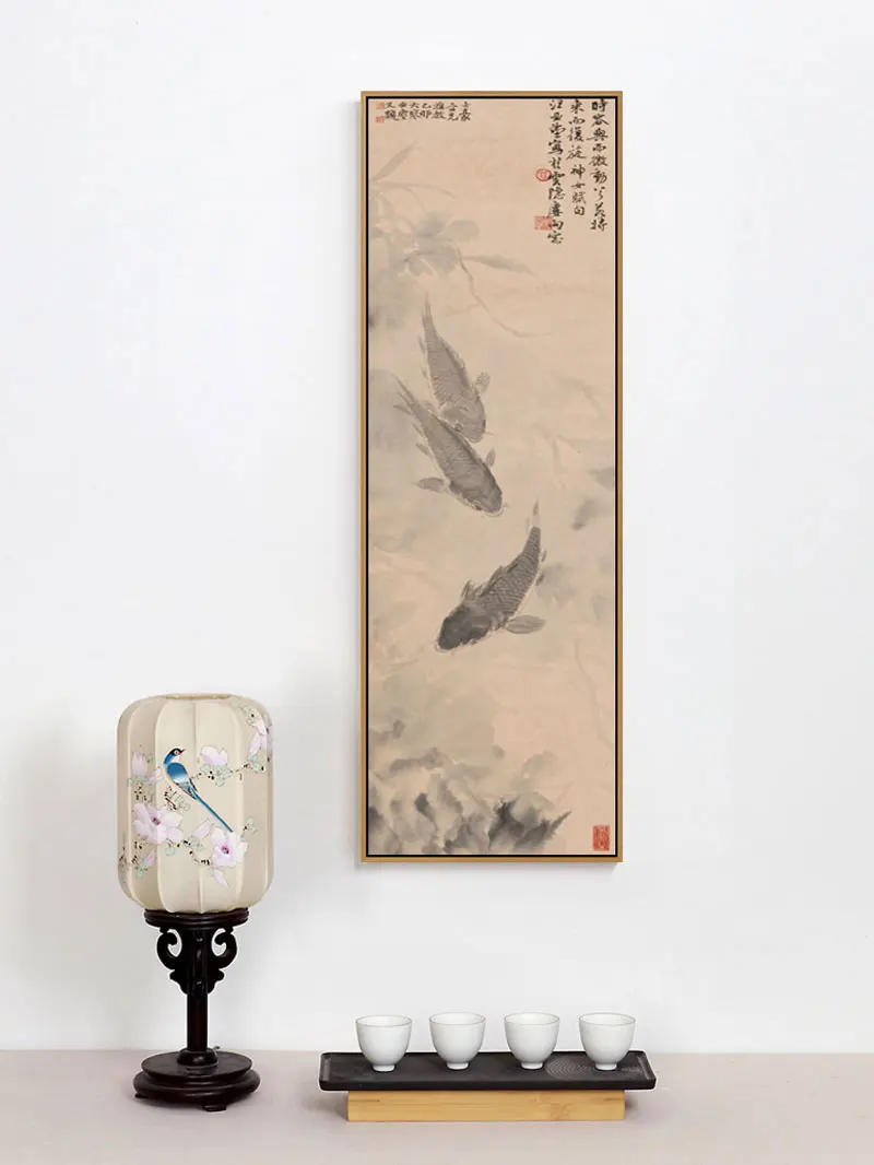 Чайный домик Ретро горный пейзаж живопись китайский стиль настенное искусство