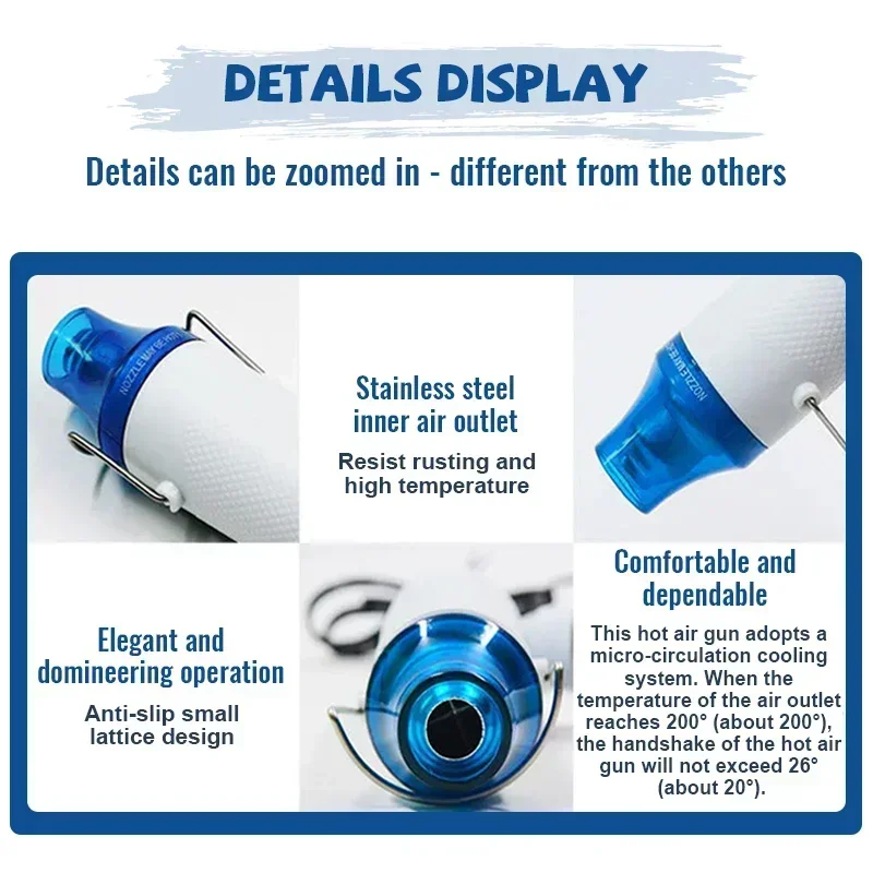 Мини-тепловая пушка Uasnack 220 В электрическая воздушная тряпка для домашнего