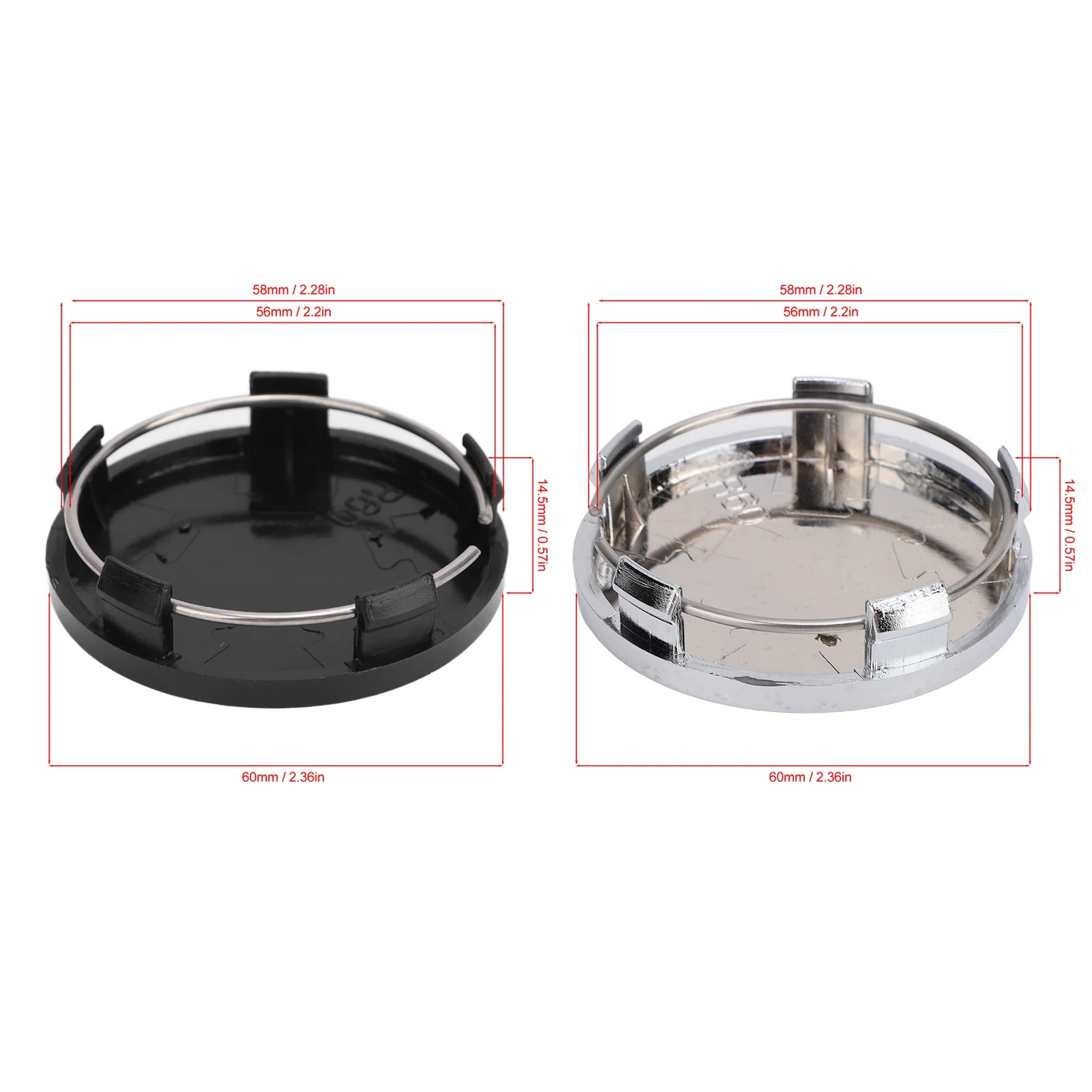 4 шт. универсальные колпачки на ступицы автомобиля 60 мм/дюйма