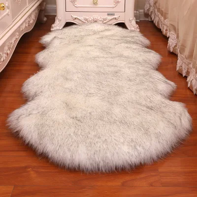 

13249 Chessboard Carpet Rectangular Rabbit Hair Soft Living Room Sofa Bedroom Non-Slip Floor Mat