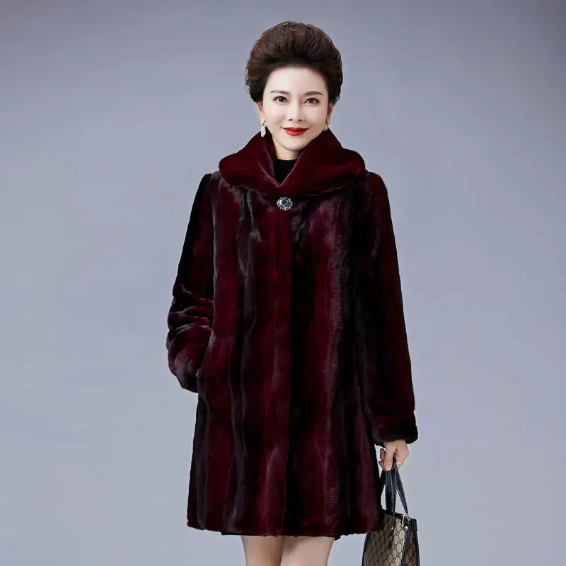 Women's Luxury Mink Fur Coat Warm Coat New Fur High-end Mink Top Warm Women's Hooded Fluffy Jacket for Fall and Winter