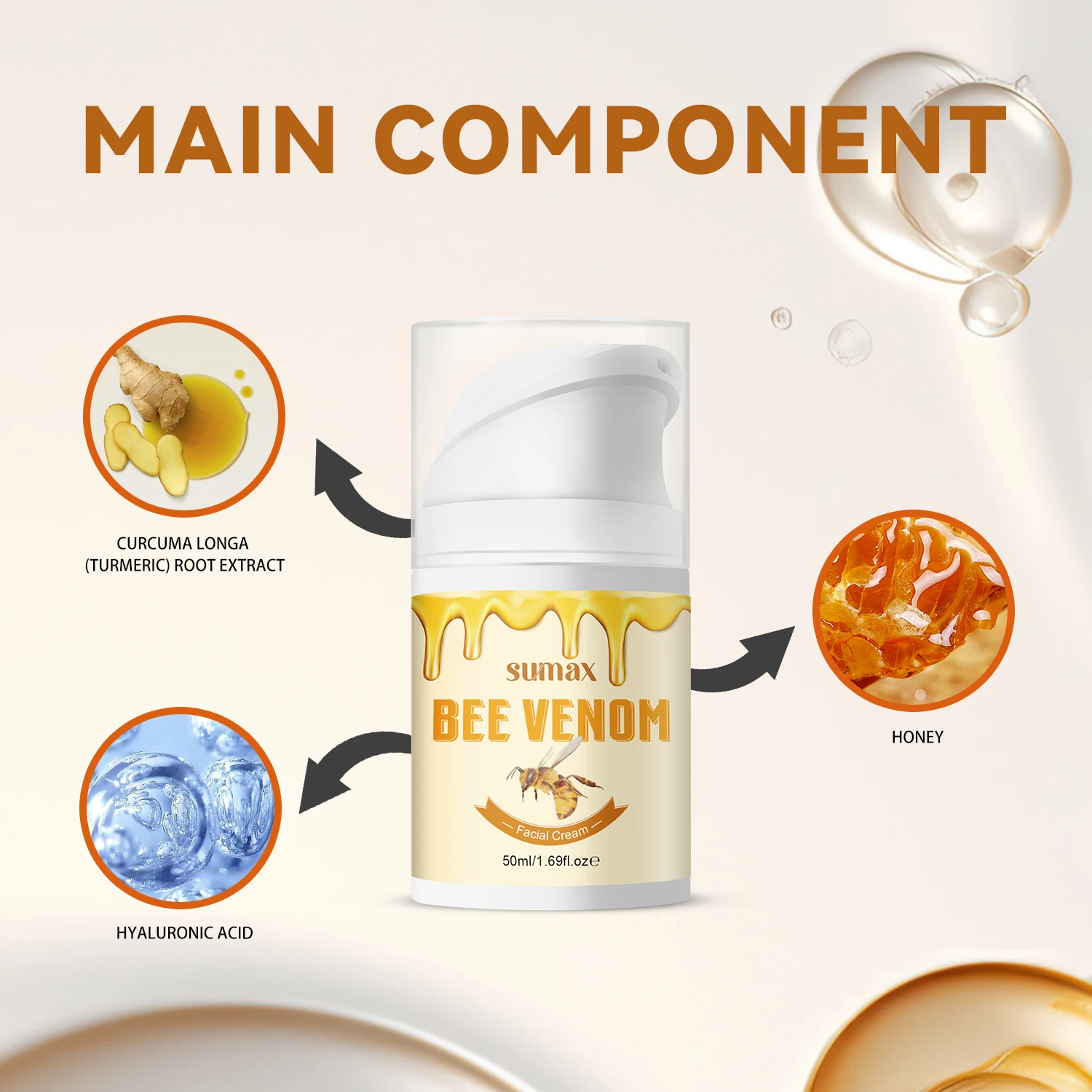 Sumax BEE VENOM Крем для лица Пресс-крем Очистка Отбеливание и осветление кожи