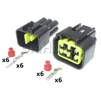 1 set 6 ways fw c 6m b auto high voltage ignition coil socket fw c 6f b waterproof cable connector for ford mondeo