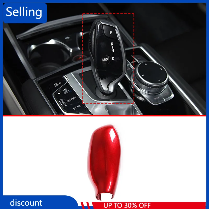 

For BMW X3 X4 G01 G02 Car Interior ABS Red Gear Shift Head Cover Trim Accessories For 5 6 7 Series G11 G12 G30 2018 2019 LHD