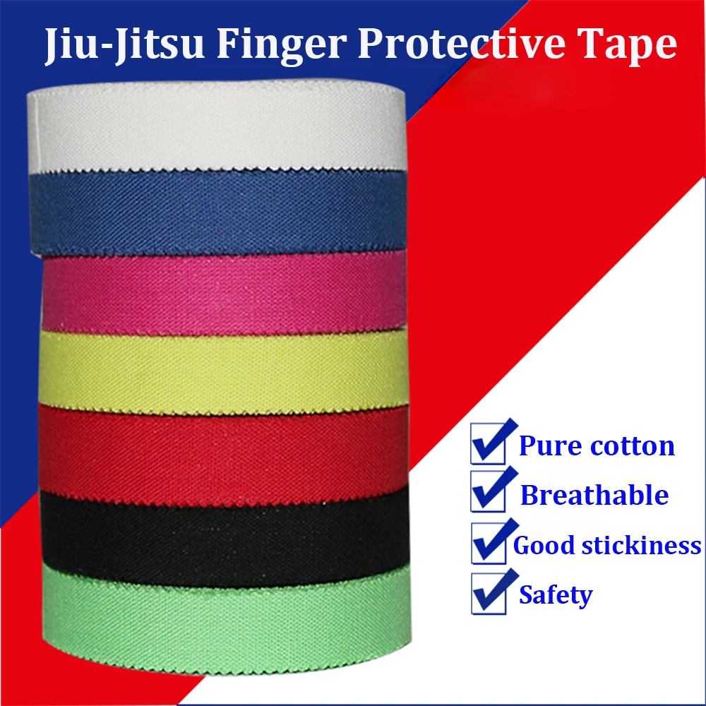 Nastro per dita sportive jiu-jitsu bendaggio BJJ protezione elastica per bendaggi nastro per dita fasciatura sportiva nastro autoadesivo largo 1.25cm