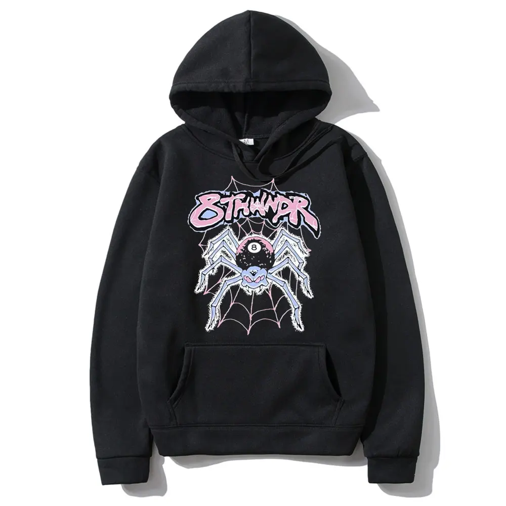 Spider Web Graphic Print Hoodie Streetwear  Angel Number Hoodies Regular Men Women Hoody Sweatshirt hoodies y2k