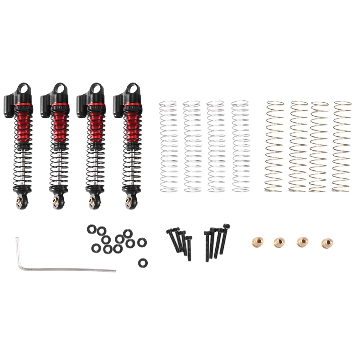 4 шт. 53 мм металлический масляный амортизатор для Axial SCX24 AX24 1/24 RC Гусеничный