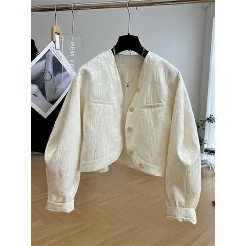 Новинка Осень 2024 Повседневная укороченная куртка из овечьей шерсти с рукавами