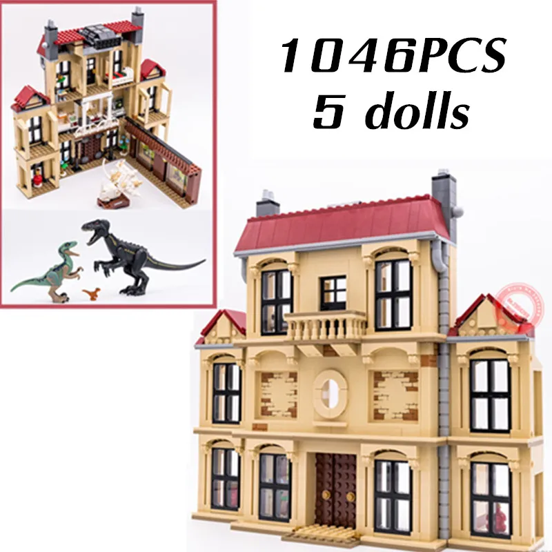 

Jurassic World Dinosaur Dragon Park Boys Toys Set City Figures Lockwood Estate Model Building Blocks Bricks Toys Kid Gift