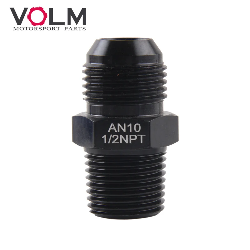 

AN10 to 1/2 NPT Straight Fuel Hose Adapter Pipe Thread Fitting