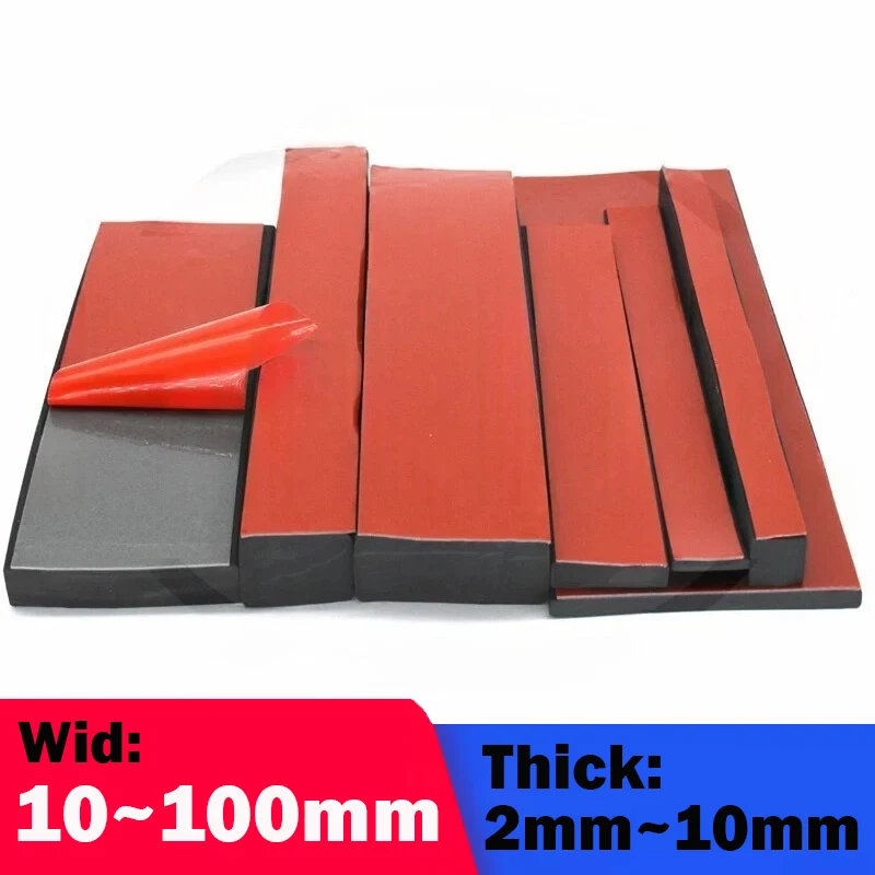 

Черная самоклеящаяся силиконовая лента для мебели 2/3/4/5/10 мм