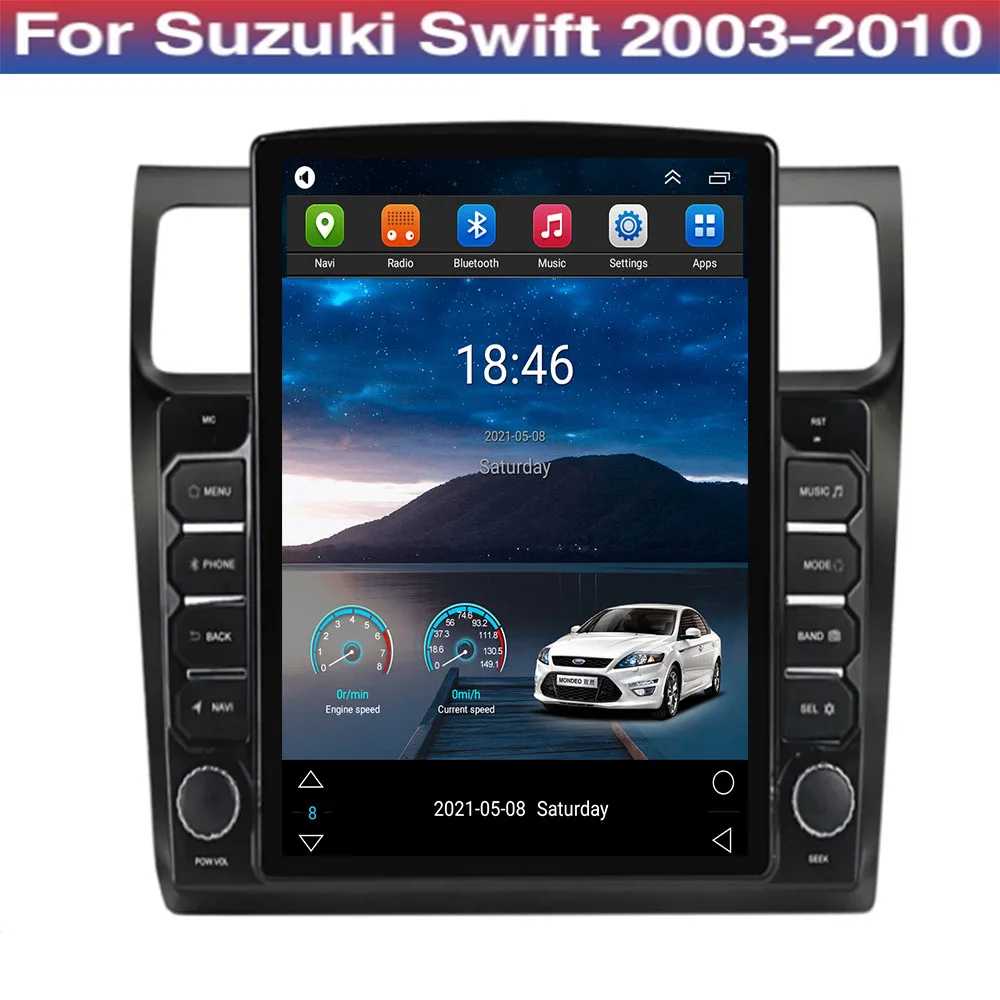 

For Tesla Style 2 Din Android 12 Car Radio For Suzuki Swift 2005-2009 2010 Multimedia Video Player GPS Stereo Carplay RDS Camera