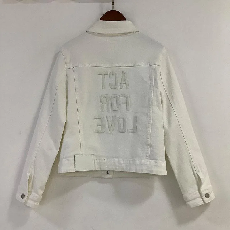 Zadig осенние куртки женские повседневные белые уличные джинсовые зимние