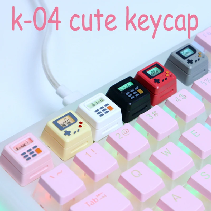 K-04 Keycap Cute Key Cap 3In1 For Mechanical Keyboard Classic Retro Cute Transparent Suit Button Personalized Keycaps